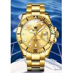 Men's Luxury Waterproof Gold Quartz Wristwatch