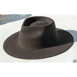 Unisex Wide Brim 100% Wool Still Rigid Fedora