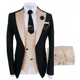High Quality Three Piece Long Sleeve Slim Fit Business Suit
