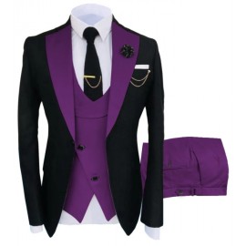 High Quality Three Piece Long Sleeve Slim Fit Business Suit
