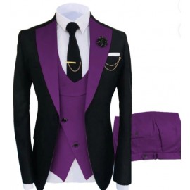 High Quality Three Piece Long Sleeve Slim Fit Business Suit