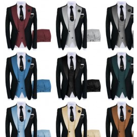 High Quality Three Piece Long Sleeve Slim Fit Business Suit