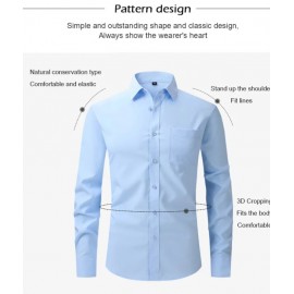 Professional Loose Long-Sleeved Casual Men Dress Shirts