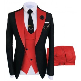 High Quality Three Piece Long Sleeve Slim Fit Business Suit