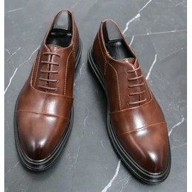 Italian-made lace-up Oxford Formal Dress Shoes