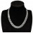 Sterling Silver 14mm Zircon Iced Out Cuban Link Chain Necklace