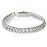Zircon Cuban Link Silver Hand Bracelet