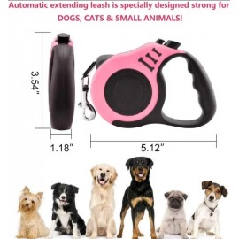 Automatic Retractable Nylon Dog Leash, Bowl and Poop Bag