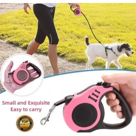 Automatic Retractable Nylon Dog Leash, Bowl and Poop Bag