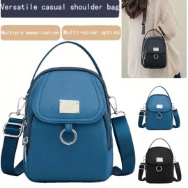 Multi-Layer Casual Crossbody Bag with Adjustable Straps