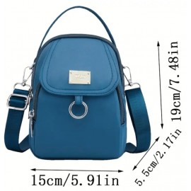 Multi-Layer Casual Crossbody Bag with Adjustable Straps