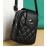 Stylish Black Quilted Crossbody Multiple Compartments Phone Bag