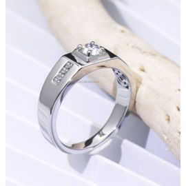 925 Moissanite 18K Gold Plated Wedding Ring