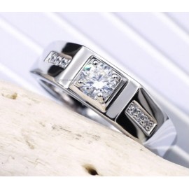 925 Moissanite 18K Gold Plated Wedding Ring