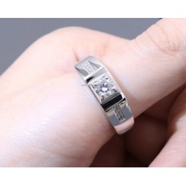 925 Moissanite 18K Gold Plated Wedding Ring