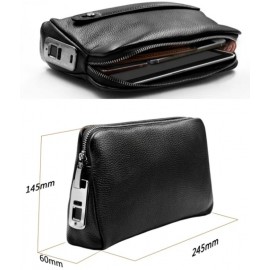 Genuine Leather Luxury Fingerprint Handbag