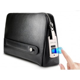 Genuine Leather Luxury Fingerprint Handbag
