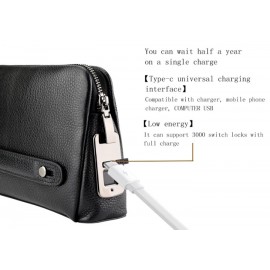 Genuine Leather Luxury Fingerprint Handbag