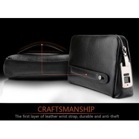 Genuine Leather Luxury Fingerprint Handbag