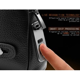 Genuine Leather Luxury Fingerprint Handbag