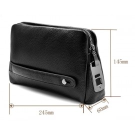 Genuine Leather Luxury Fingerprint Handbag