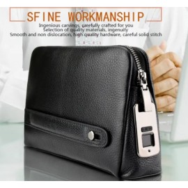 Genuine Leather Luxury Fingerprint Handbag