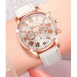 Elegant 3PCS Roman Quartz Women's Watches