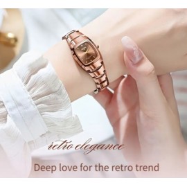 Elegant Rhinestone Quartz Glow Watch