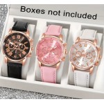 Elegant 3PCS Roman Quartz Women's Watches