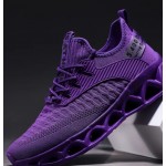 Unisex All Purple Lightweight Breathable Running Shoes