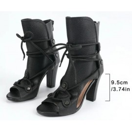 Women's Black High-End Back Zipper Banquet Shoes