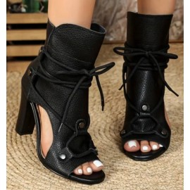 Women's Black High-End Back Zipper Banquet Shoes