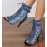 Women's Jean Style Lace-Up Stiletto Boots