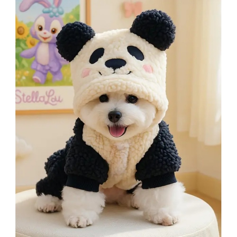 Dogs Winter Warm Panda Outfit