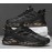 Men Breathable Non-Slip All Black Sneakers
