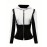 Women's Casual White and Black all season hooded jacket