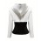 Women's Casual White and Black all season hooded jacket