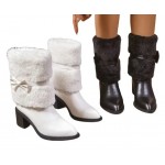 Women's Stylish Mid-Calf with bow platform high heel winter boots