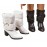 Women's Stylish Mid-Calf with bow platform high heel winter boots