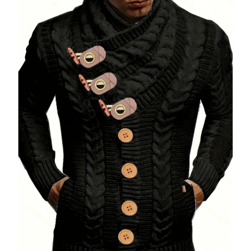 Men's High Collar Winter Sweater