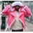Men's Pink Stylish Winter Jacket with Thick Faux Fur Hood