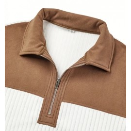 Men's Casual Pullover Stand Collar Winter Sweater