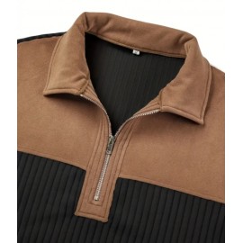 Men's Casual Pullover Stand Collar Winter Sweater