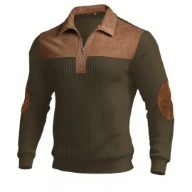 Men's Casual Pullover Stand Collar Winter Sweater