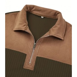 Men's Casual Pullover Stand Collar Winter Sweater