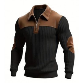 Men's Casual Pullover Stand Collar Winter Sweater