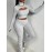 Women's Elegant High-Neck Long Sleeve Sweater Pants Suit