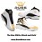 New Russ Wears White, Black and Gold Unisex Sport Sneaker