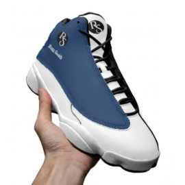 New Russ Smith High-Quality High-Top Blue and White Basketball Sneakers