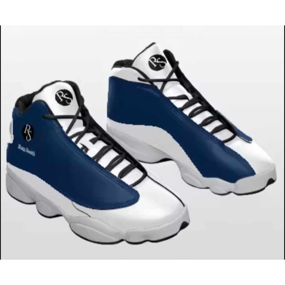 New Russ Smith High-Quality High-Top Blue and White Basketball Sneakers